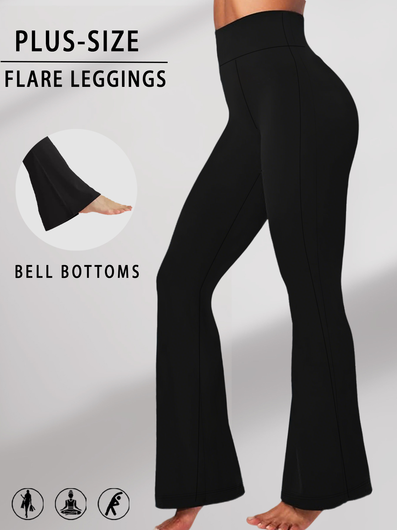 Yoga En Fitness - Plus Size Women's Super Soft Flare