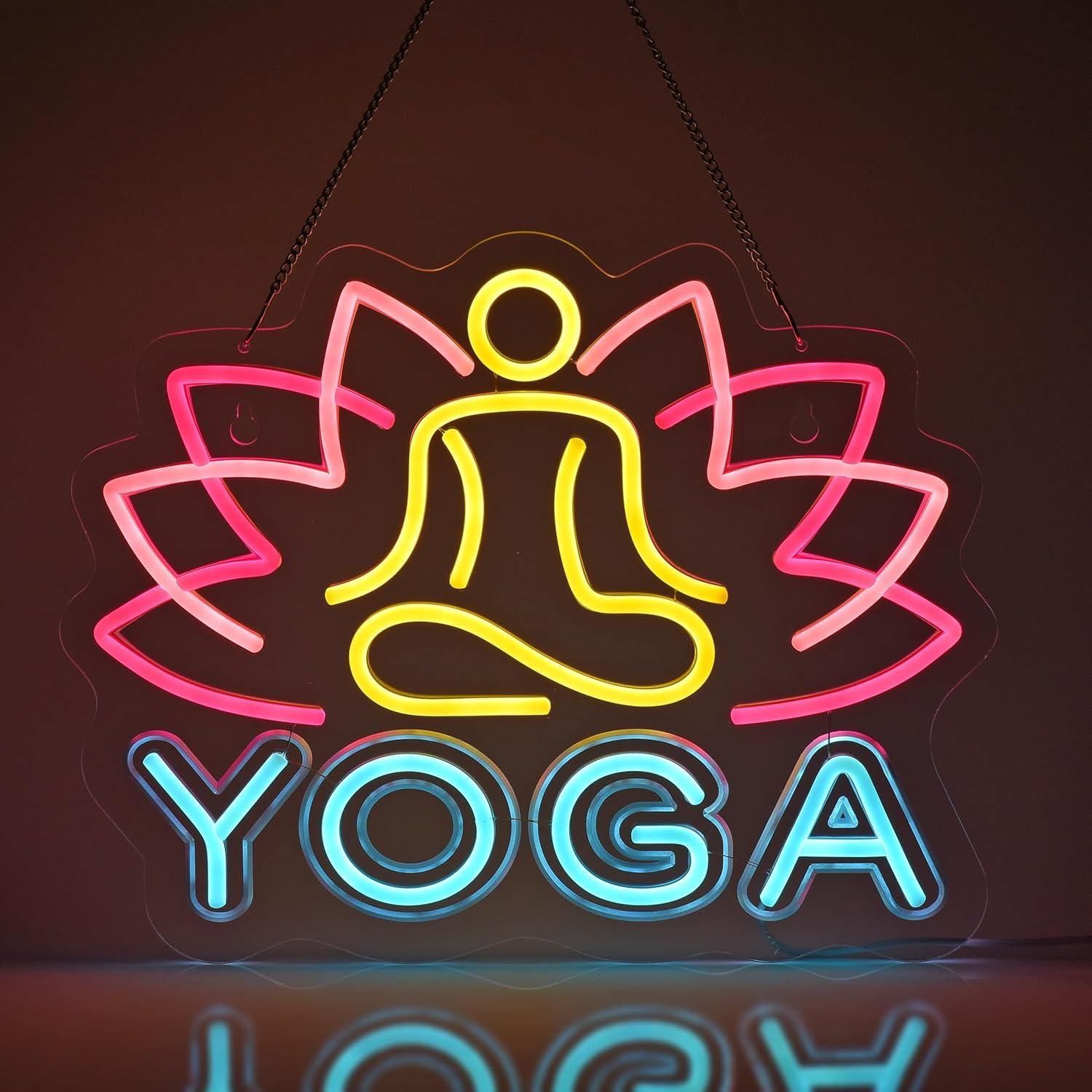 Zen Yoga Fitness - Yoga Neon Sign Neon Lights Hanging